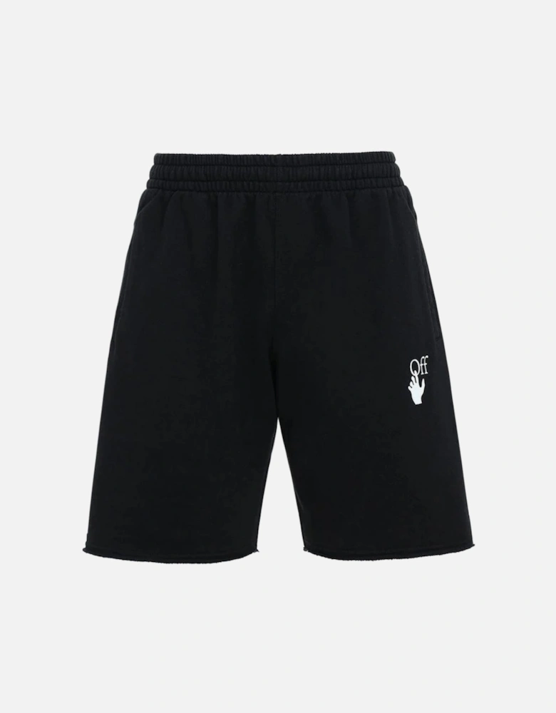 90'S Logo Black Sweat Shorts