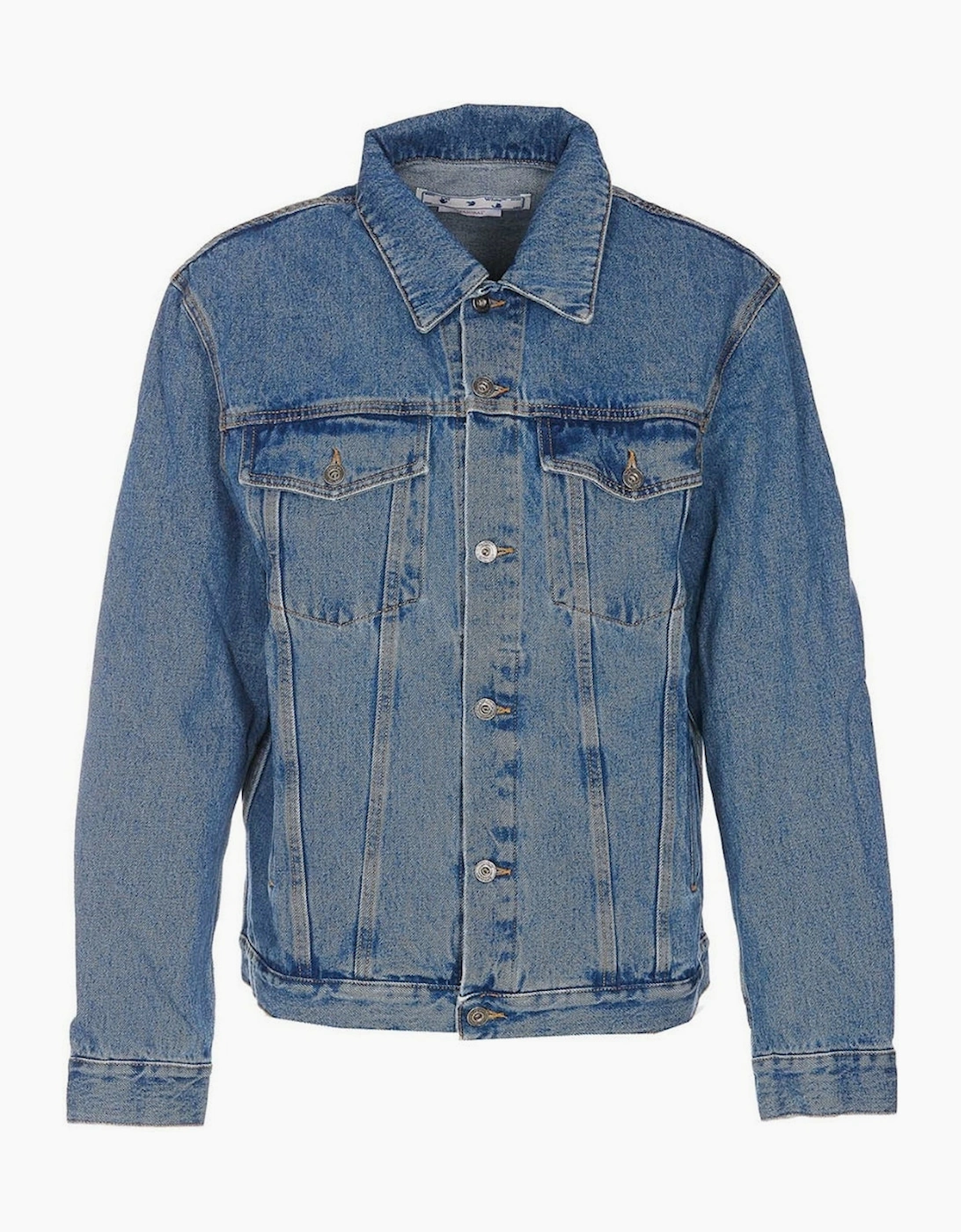 Men's Off-White Skate Fit Blue Denim Jacket - Size: 40/Regular