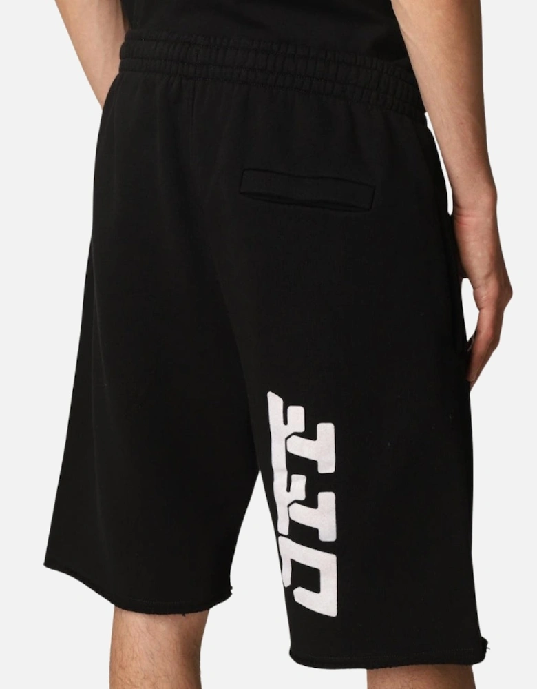 90'S Logo Black Sweat Shorts