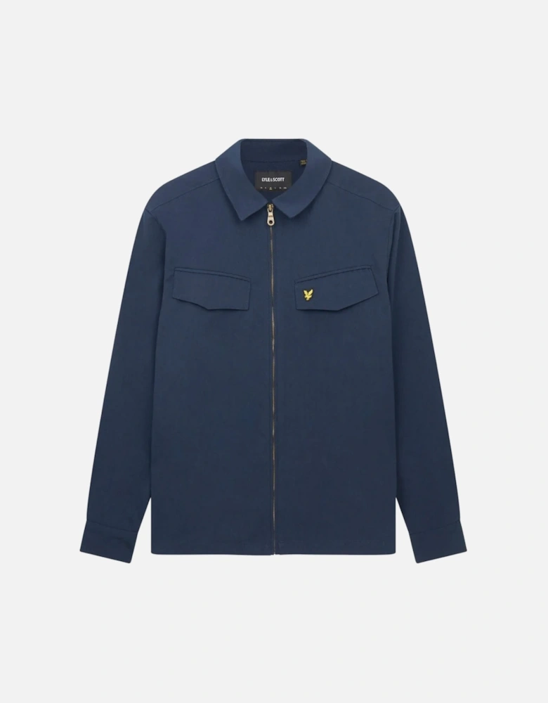 Lyle & Scott Nylon Pocket Navy Blue Overshirt Jacket