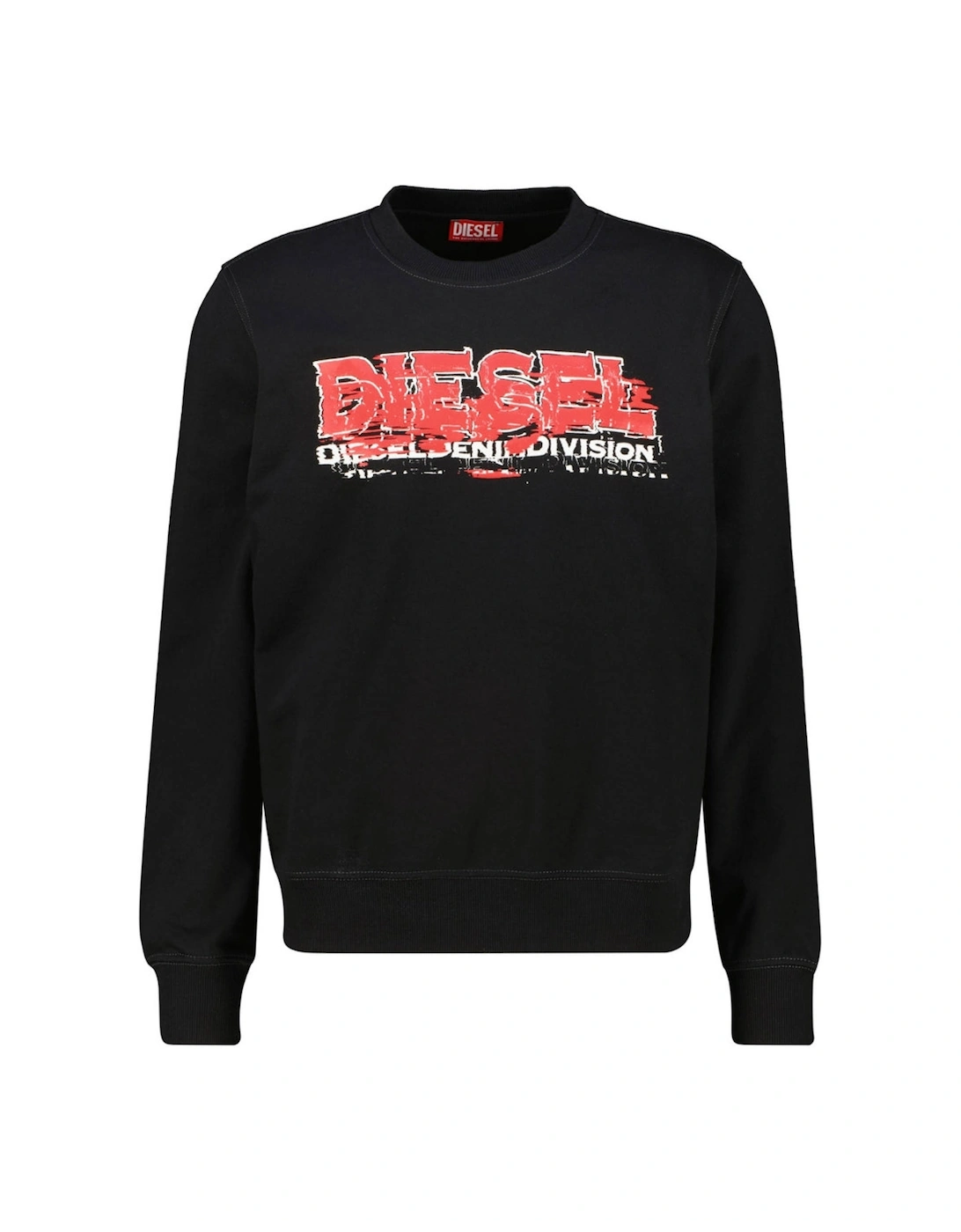 Diesel Men's Black Stamp Division Logo Sweatshirt - : 38/Regular M