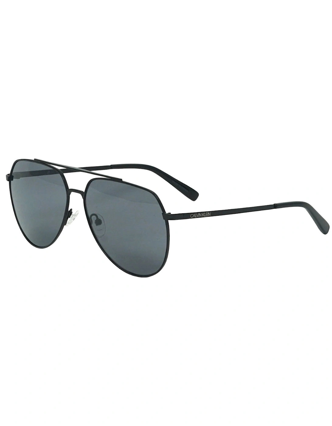 Solid Smoke Lens Shiny Black Sunglasses