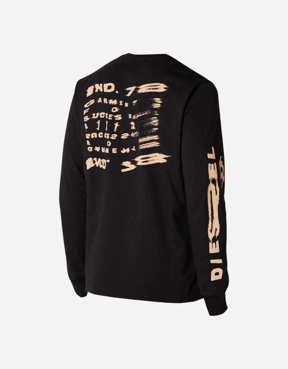 Back Design Black Long Sleeve T-Shirt