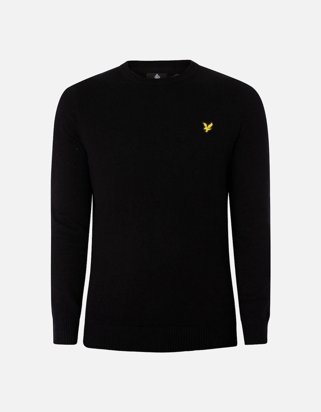 Lyle & Scott Cotton Merino Crew Neck Jumper Black Sweater, 4 of 3