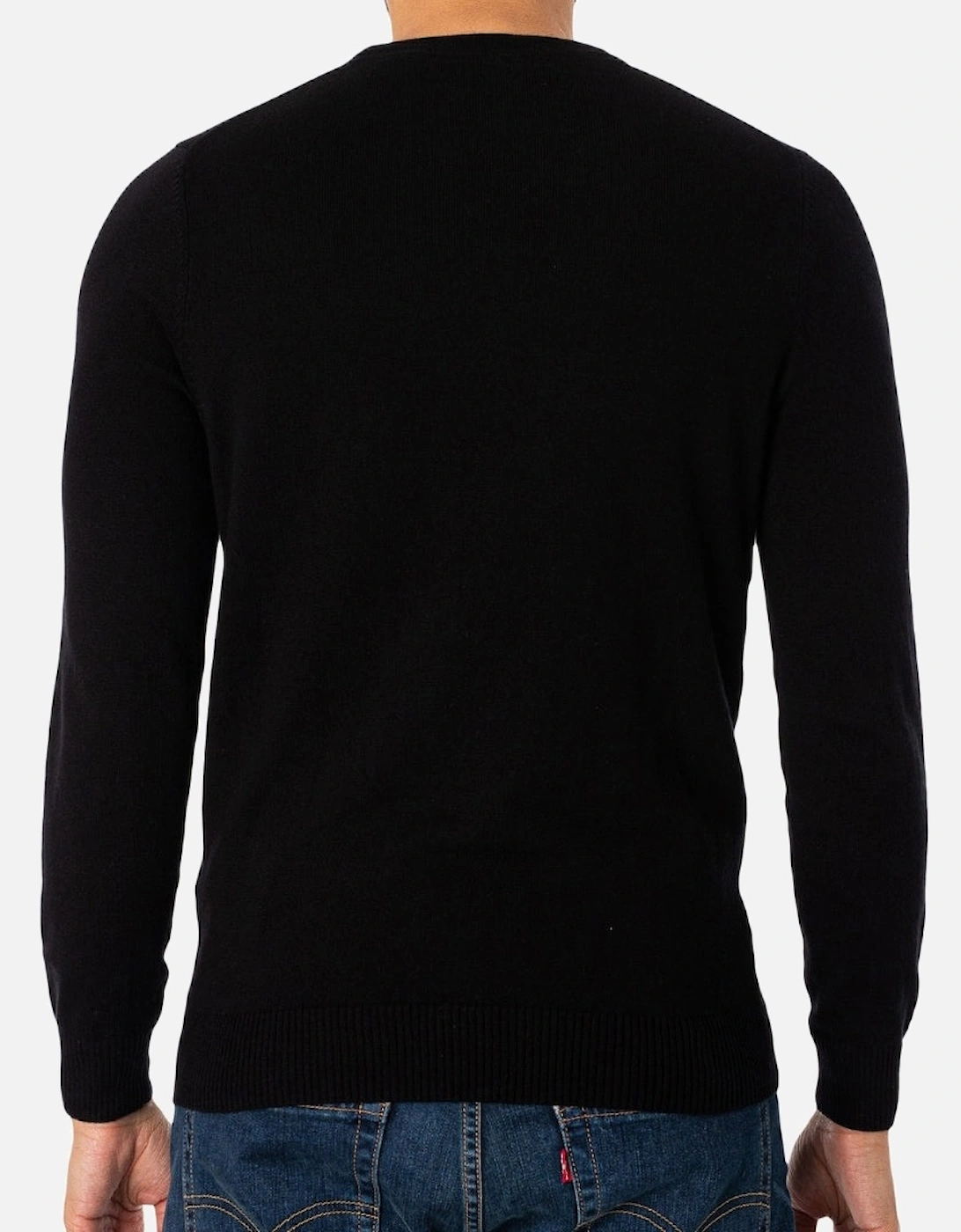 Lyle & Scott Cotton Merino Crew Neck Jumper Black Sweater