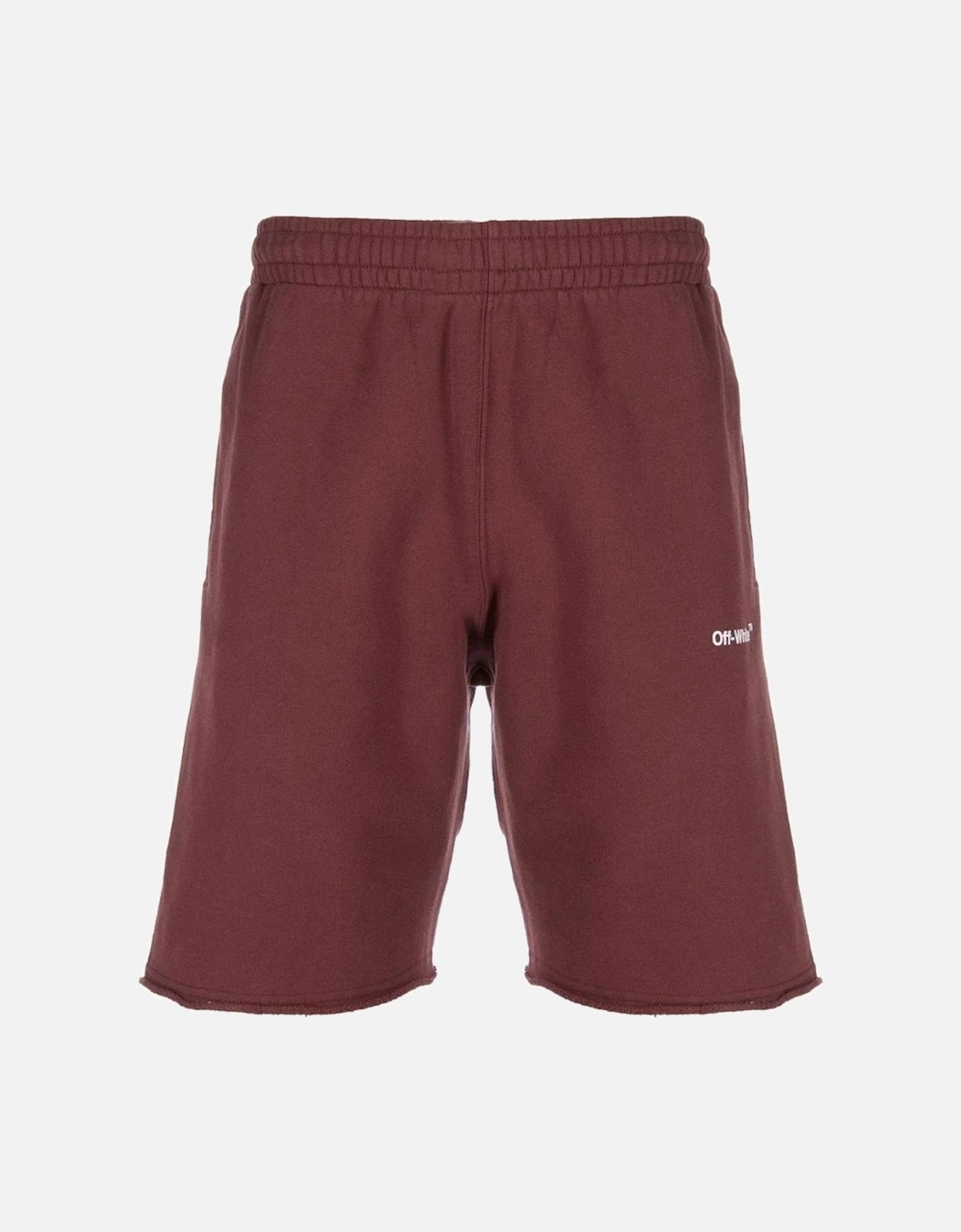 Diag Helvetica Burgundy Sweat Shorts, 5 of 4