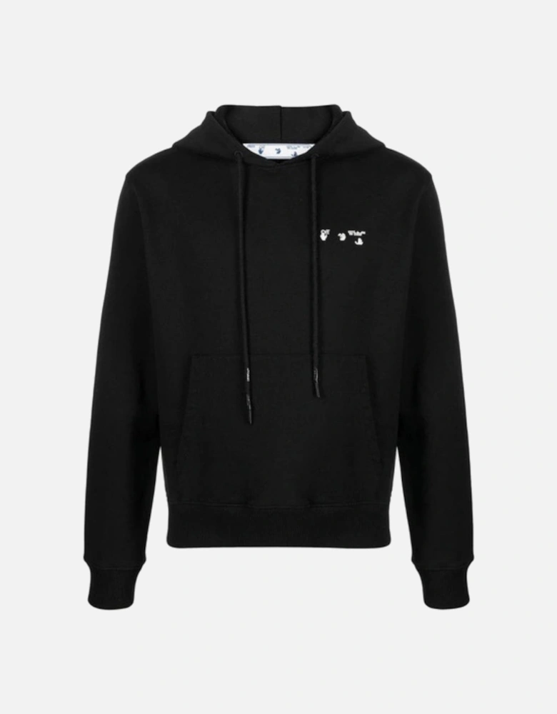 OW Logo Slim Fit Black Hoodie