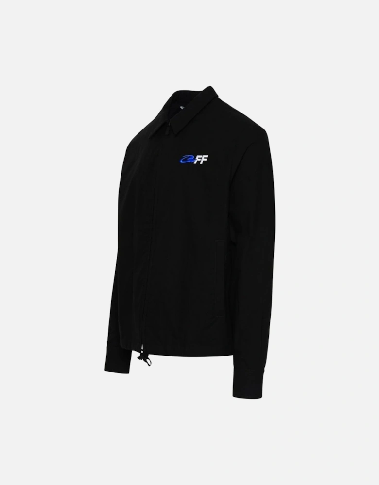 Exact Opposite Zip-Up Black Hybrid Shirt