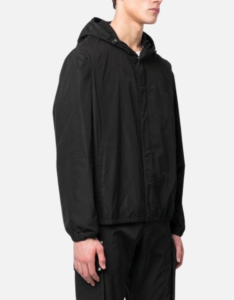 Diag Tab Windbreaker Black Jacket