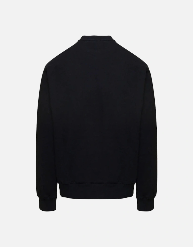 OW Logo Slim Fit Crewneck Black Sweatshirt