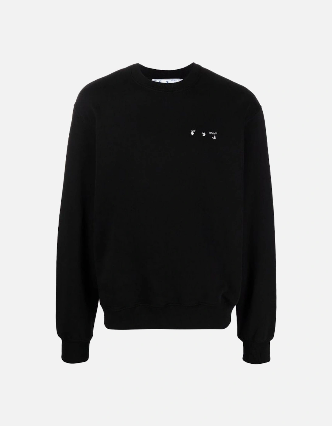 OW Logo Slim Fit Crewneck Black Sweatshirt, 3 of 2