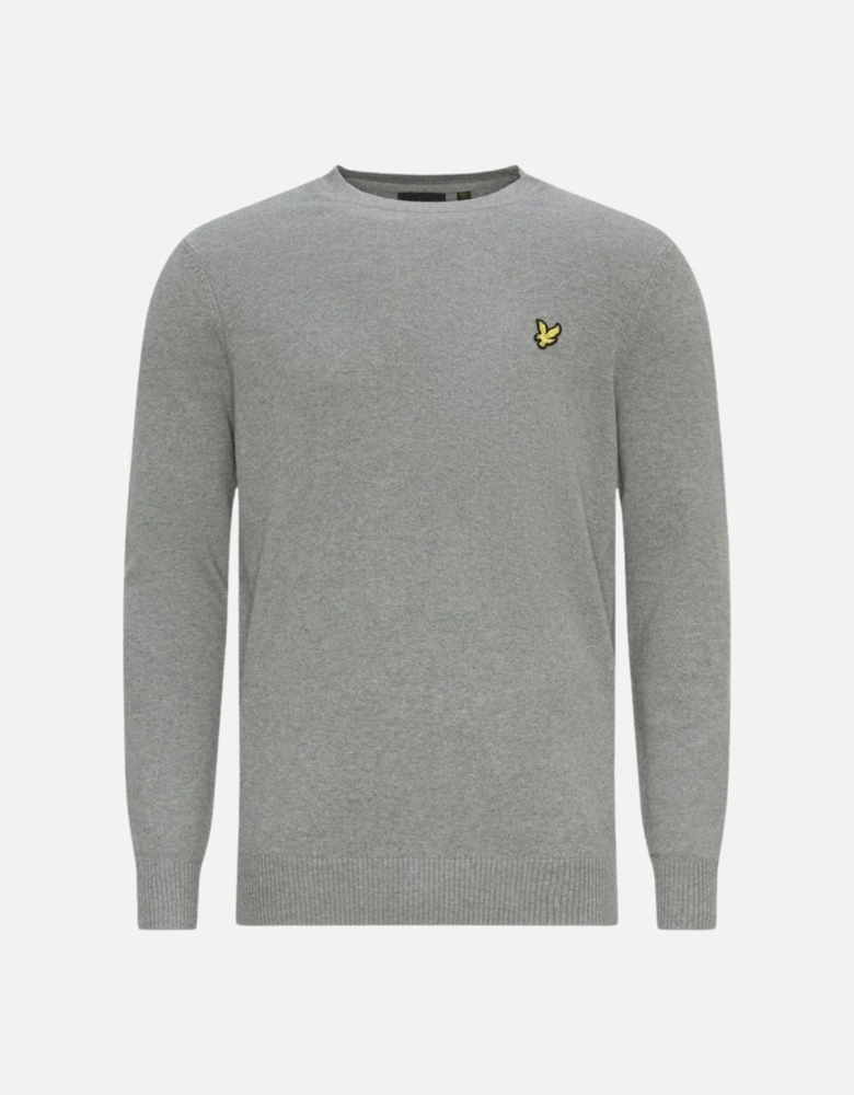 Lyle & Scott Cotton Merino Crew Neck Jumper Grey Sweater