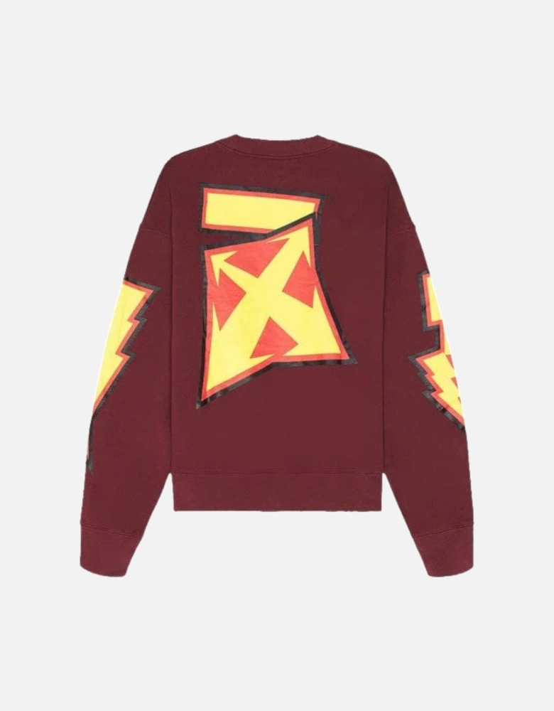 Thunder Stable Skate Fit Crewneck Burgundy Sweatshirt