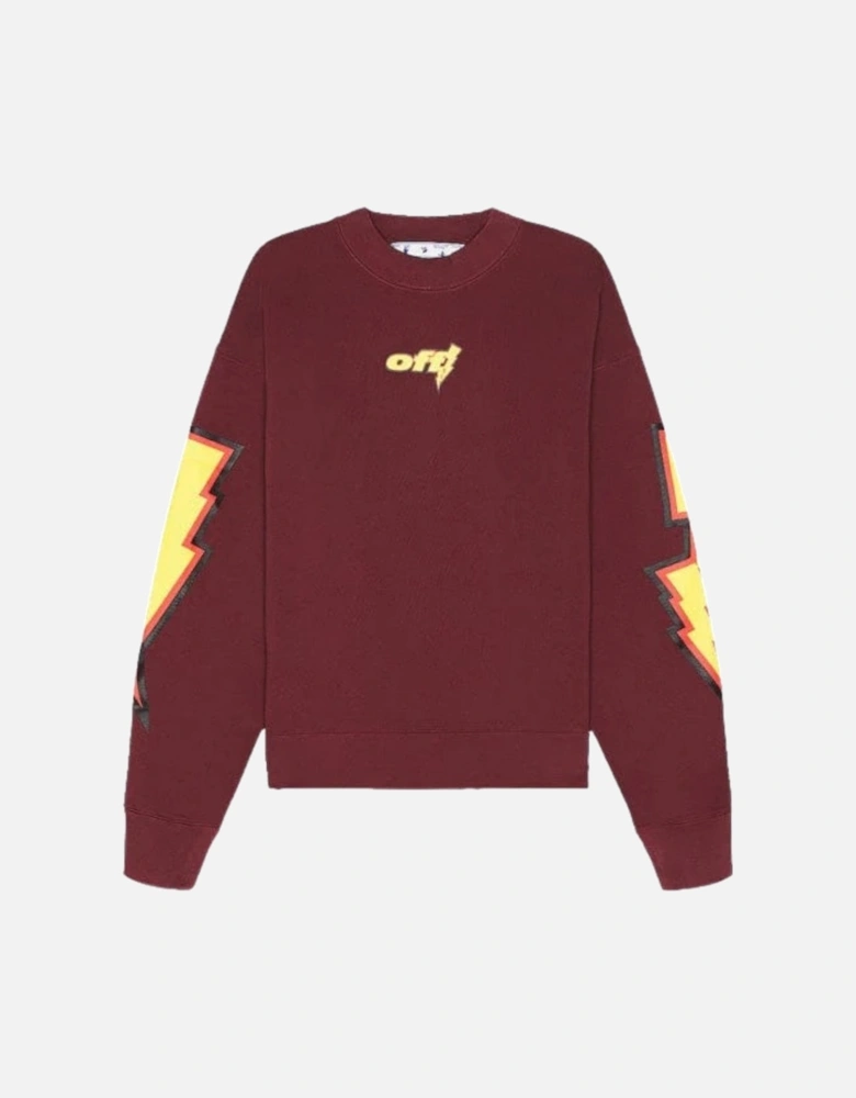 Thunder Stable Skate Fit Crewneck Burgundy Sweatshirt