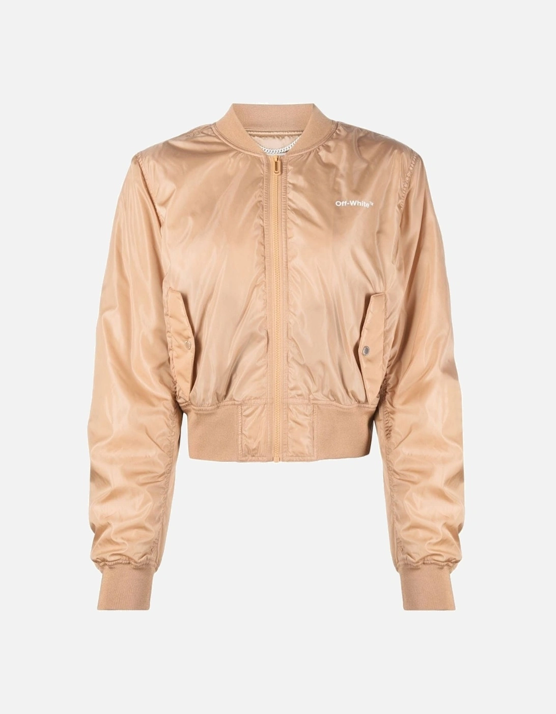 Diag Light Brown Bomber Jacket, 3 of 2