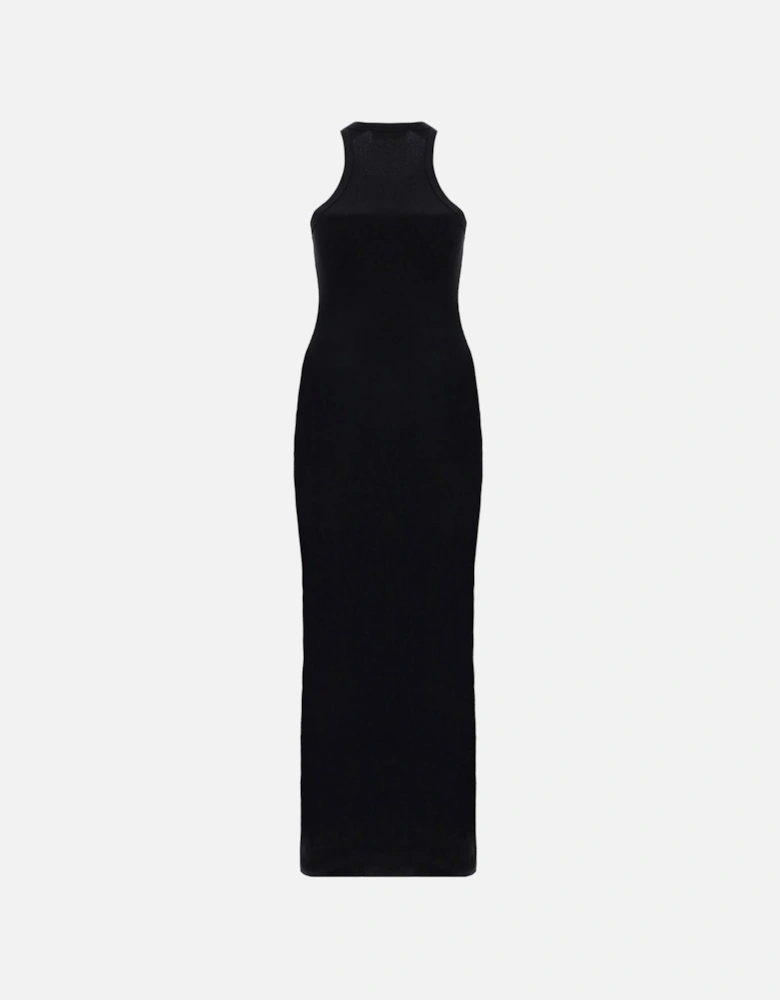 Basic Ribbed Black Dress