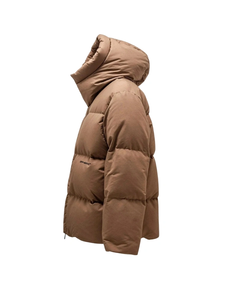 OW Race Canvas Camel Beige Puffer Down Jacket