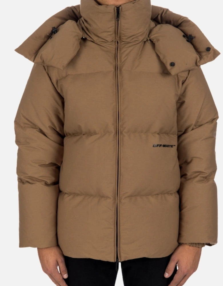 OW Race Canvas Camel Beige Puffer Down Jacket