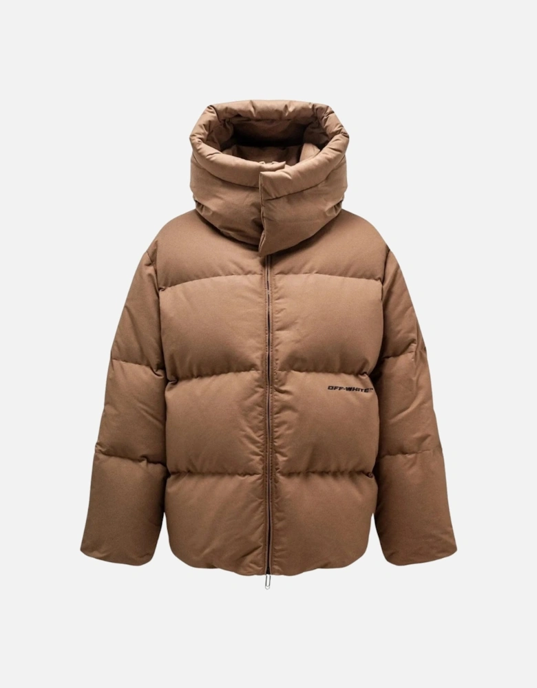 OW Race Canvas Camel Beige Puffer Down Jacket