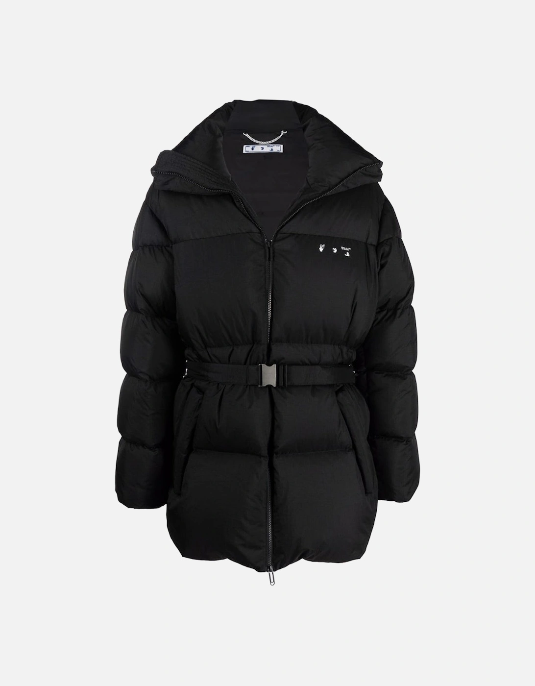 Tuc Detail Puffer Black Down Jacket, 6 of 5