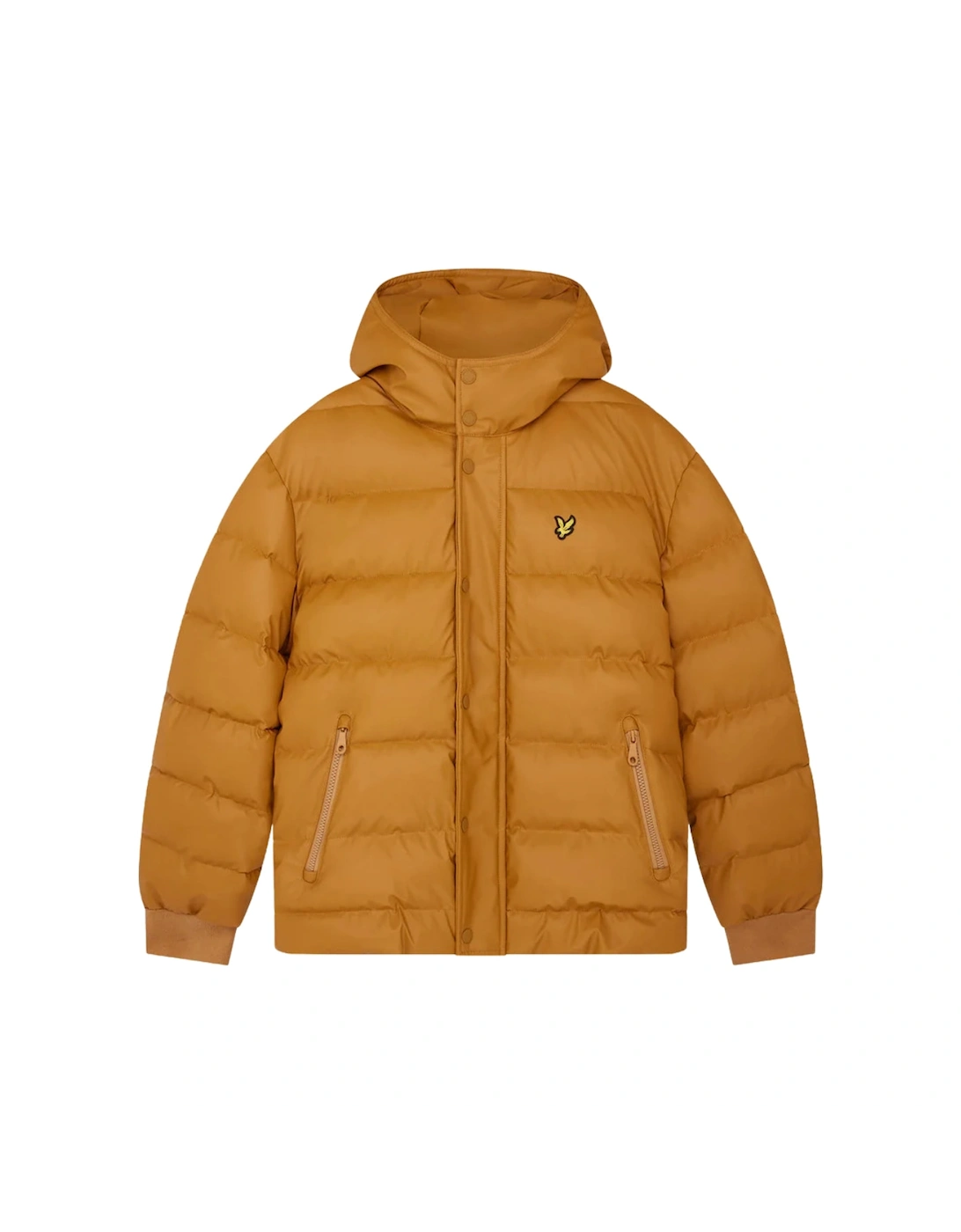 Men's Lyle & Scott Anniversary Gold Rubberised Puffer Jacket - Yellow - Size: Regular/36