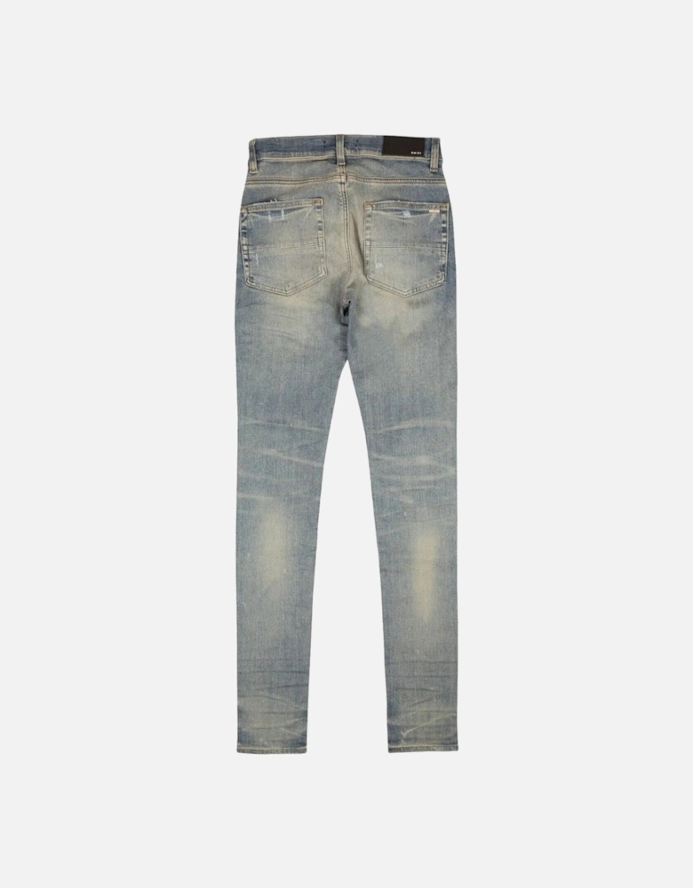 MX1 Neon Plaid Clay Indigo Blue Jeans