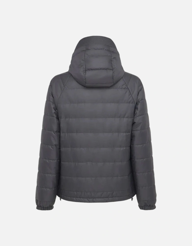 Twist Zip Puffer Grey Jacket