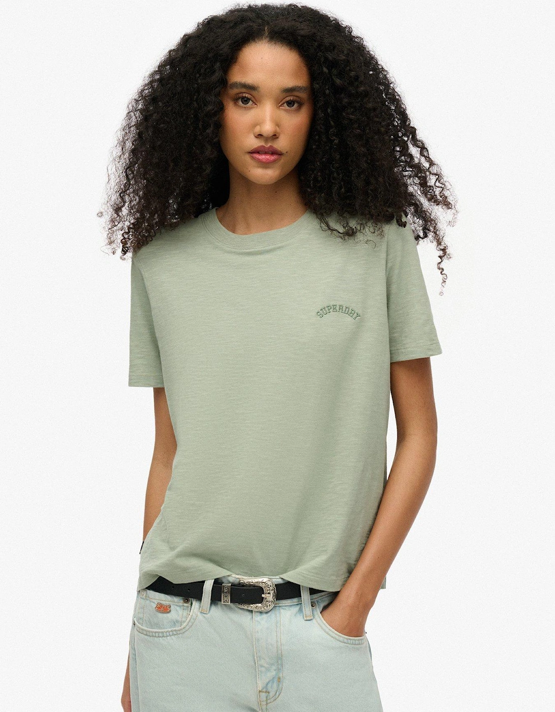 Essential Logo Washed T-Shirt - Green, 2 of 1