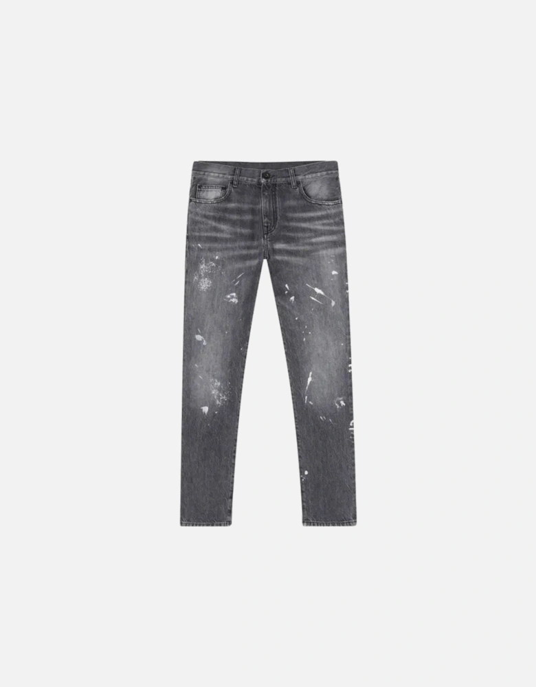 Diag Outline Paint Vintage Grey Jeans