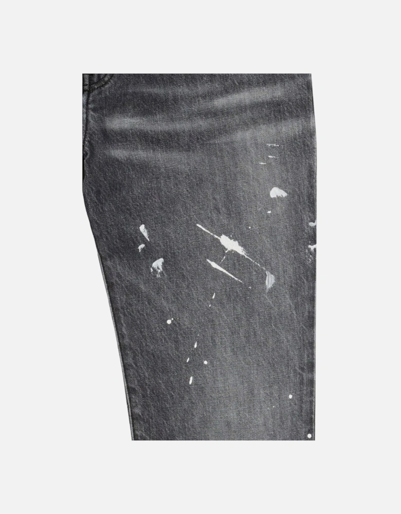 Diag Outline Paint Vintage Grey Jeans