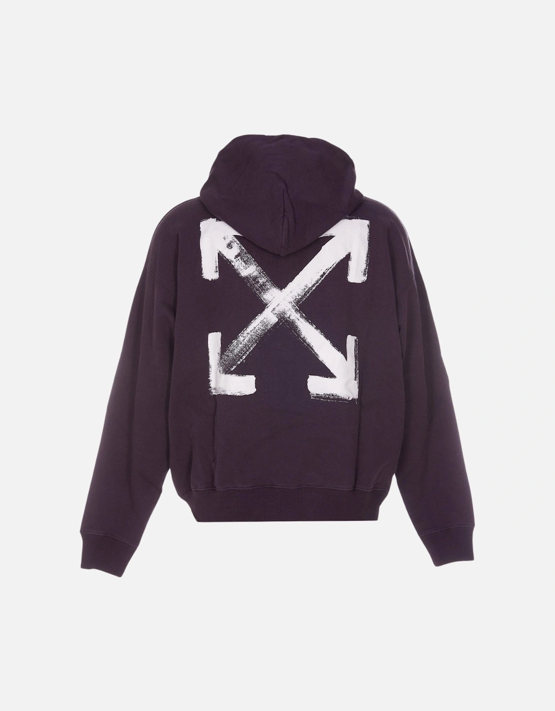 Paint Arrow Logo Slim Fit Aubergine Purple Hoodie