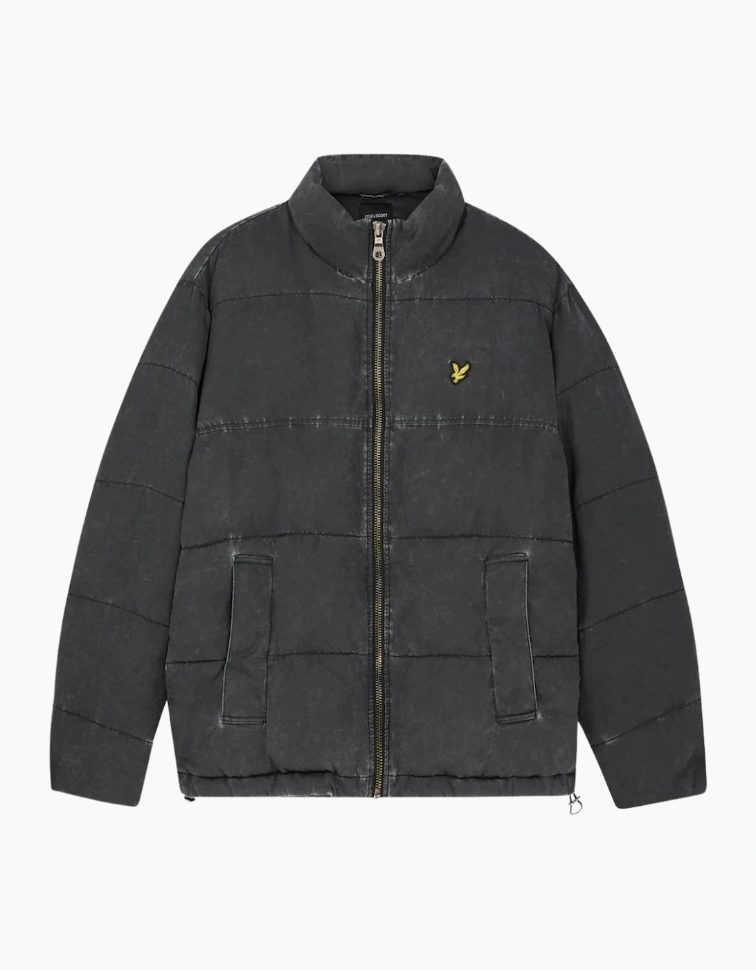 Lyle And Scott Men's Black Lyle & Scott Faded Funnelled Puffer Jacket  44/Regular Xxl
