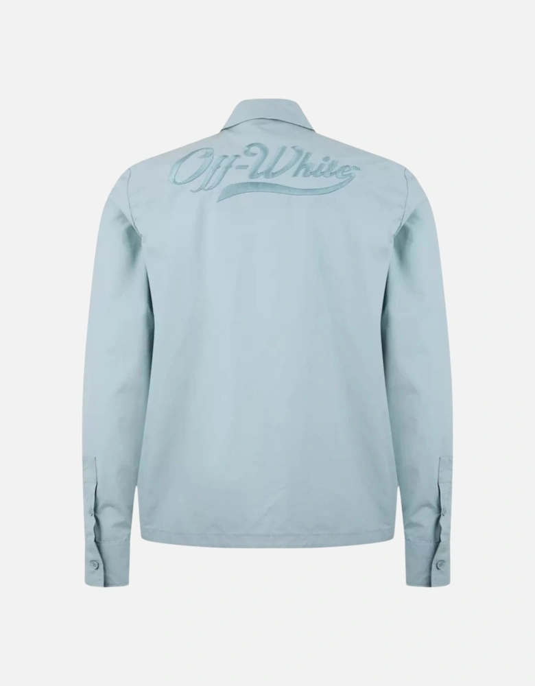 Wave Off Zip-Up Blue Hybrid Shirt