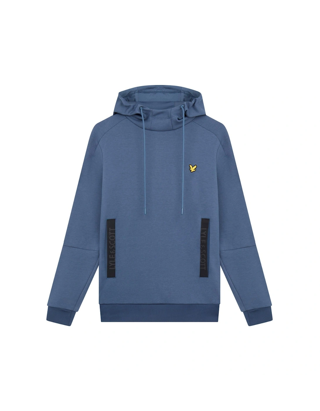 Men's Lyle & Scott Pocket Branded Sweat Light Navy Blue Hoodie - Size: 42