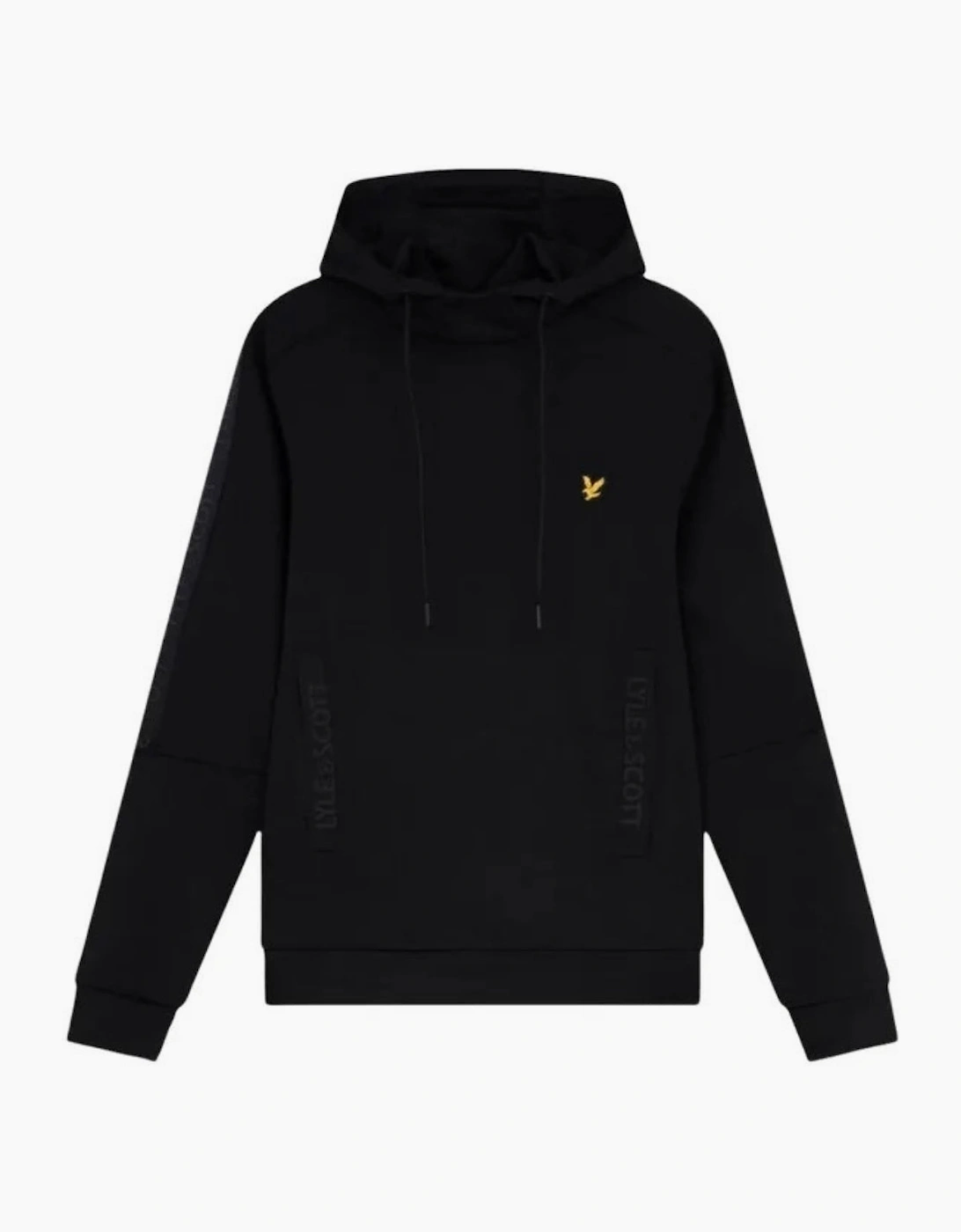 Men's Lyle & Scott Pocket Branded Sweat Black Hoodie - Size: 40