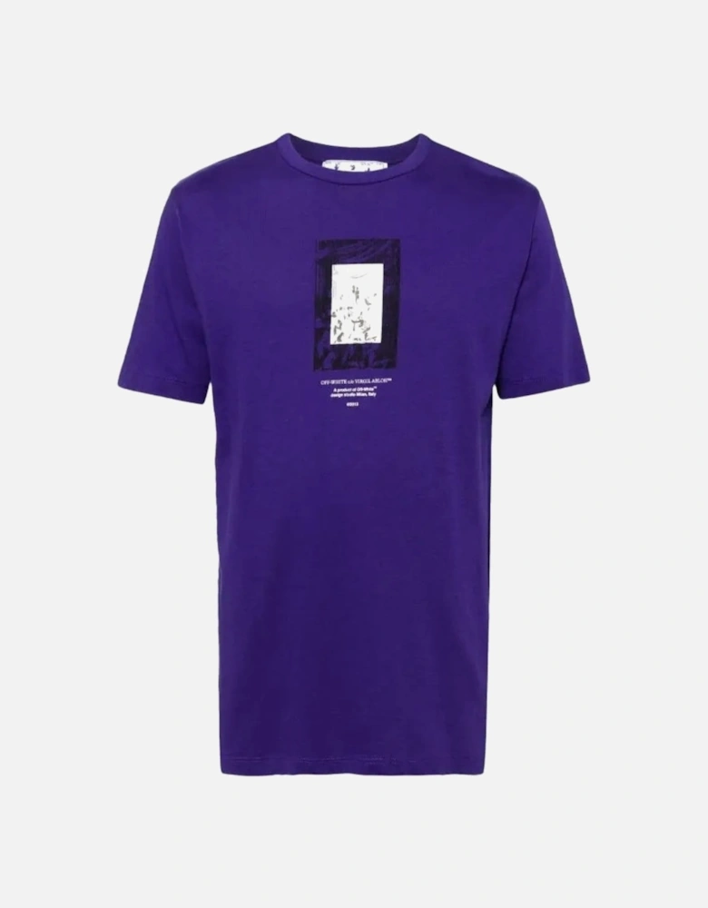 Paint Mirror Logo Slim Fit Purple T-Shirt