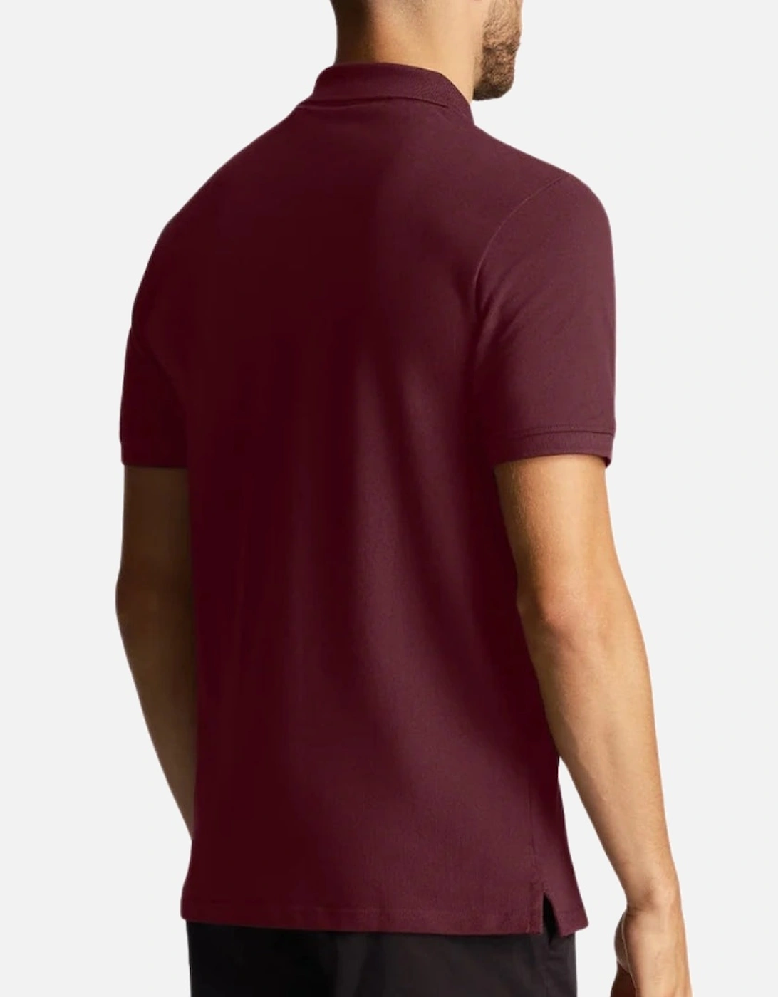 Lyle & Scott Burgundy Co-ordinate Print Logo Short Sleeved Polo Shirt