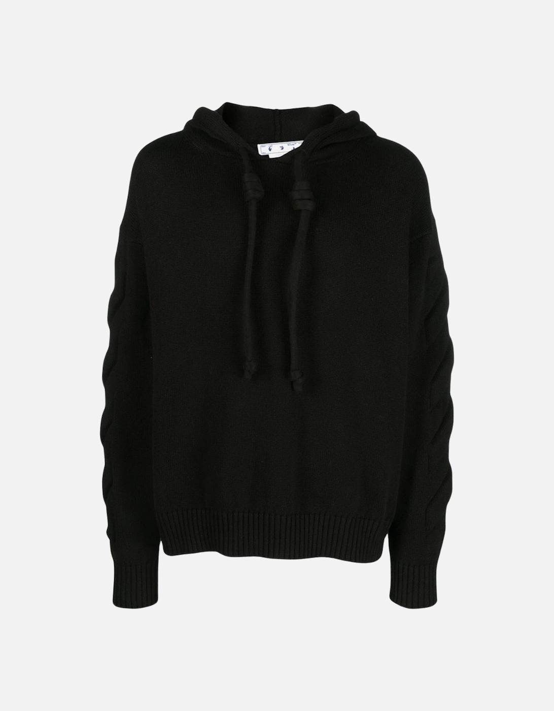 3D Diag Knit Black Hoodie, 5 of 4