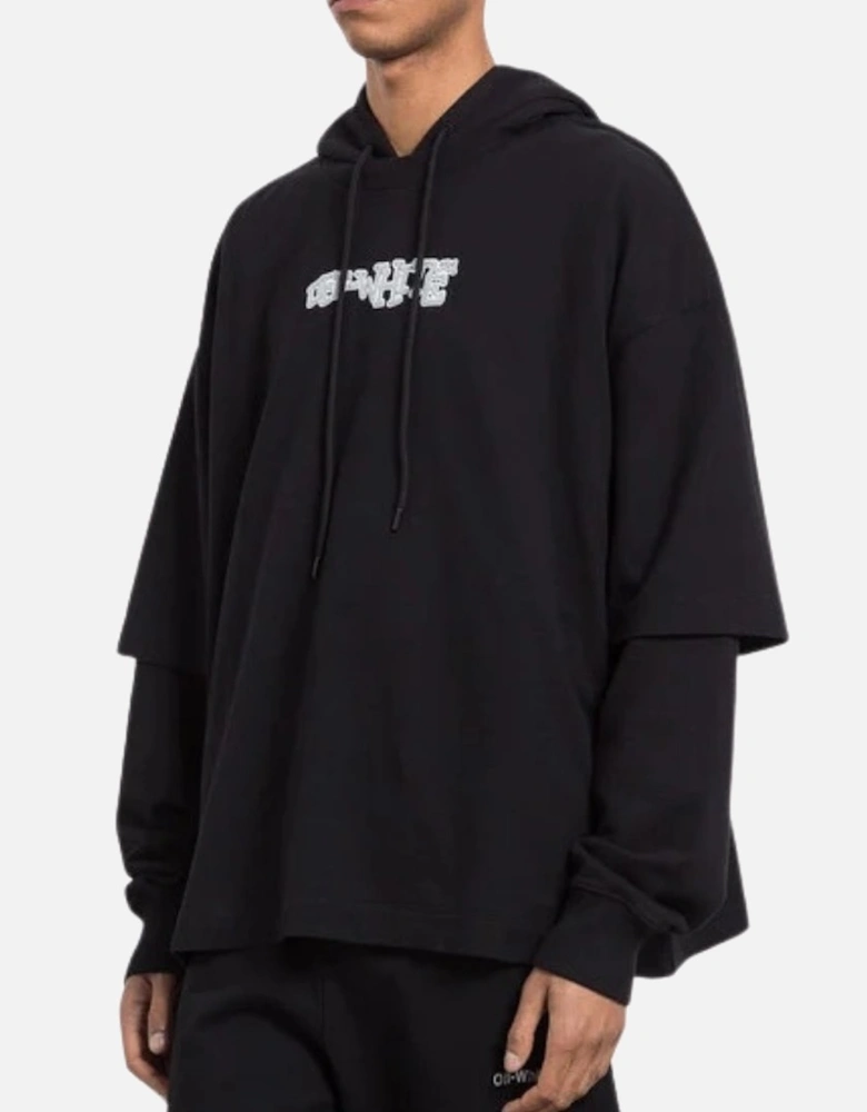 Carlos Type Double Tee Black Hoodie