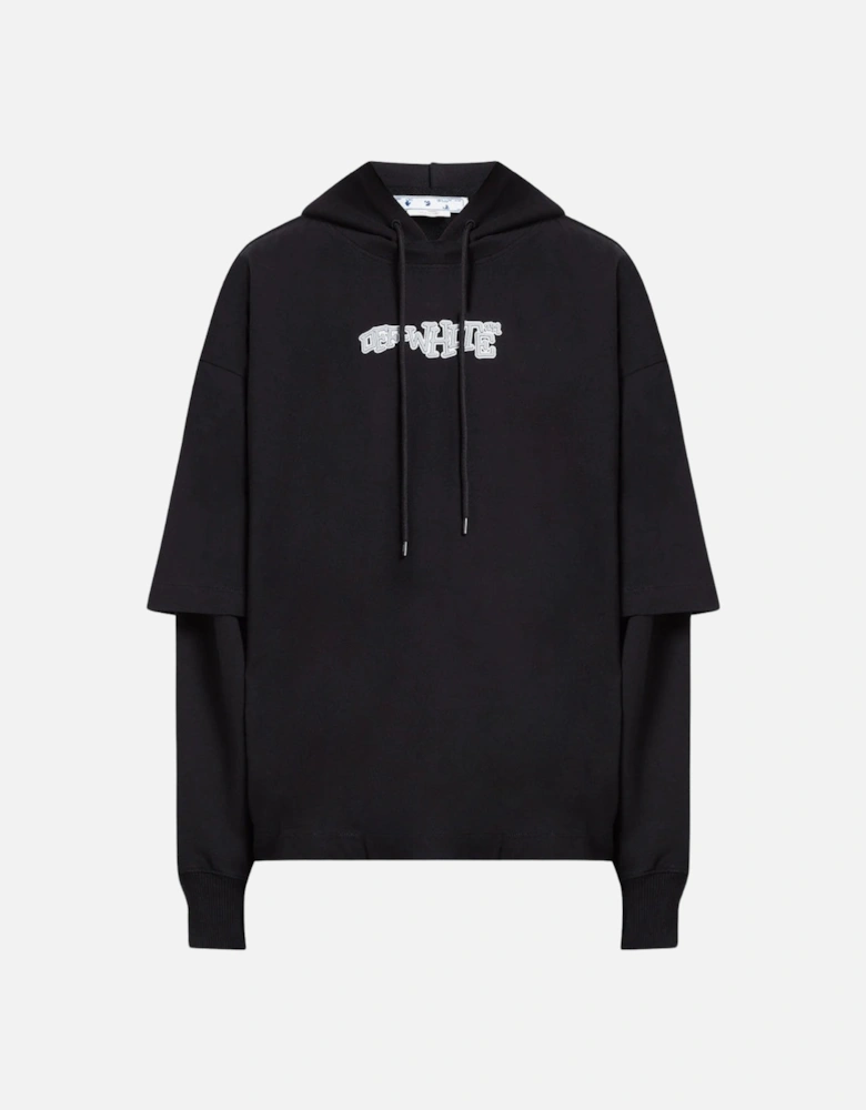 Carlos Type Double Tee Black Hoodie