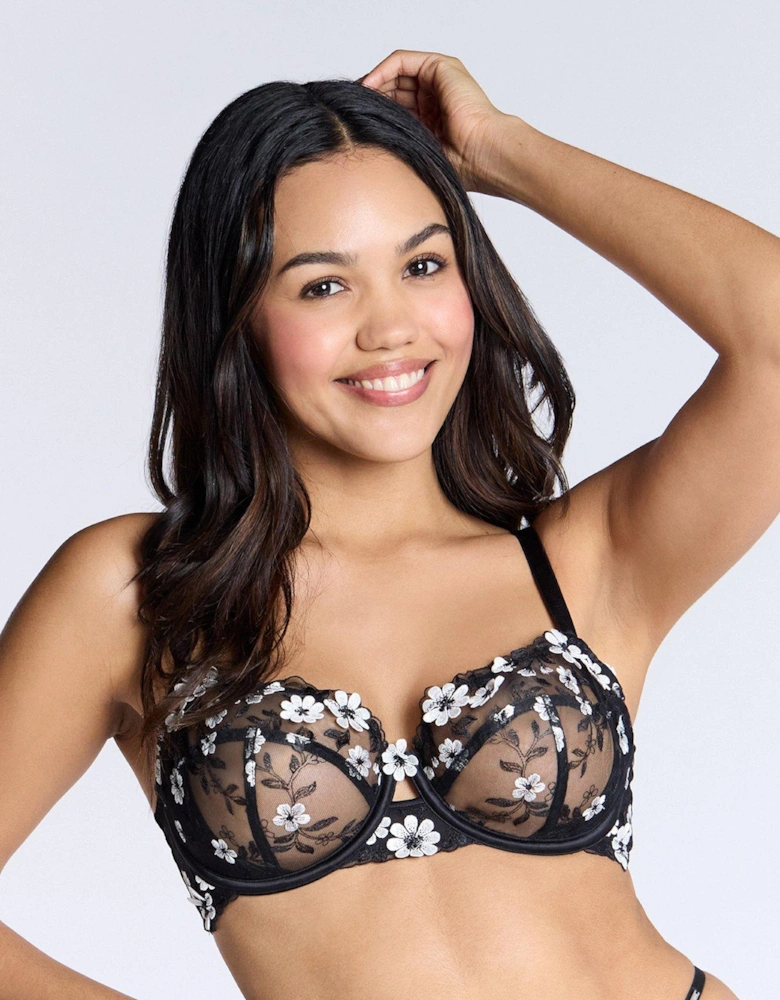 Eladie Balconette Bra - Black & White