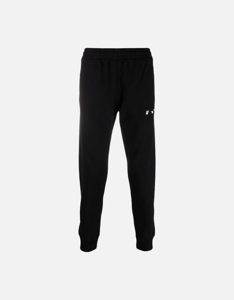 OW Logo Short Cuffed Black Sweatpants