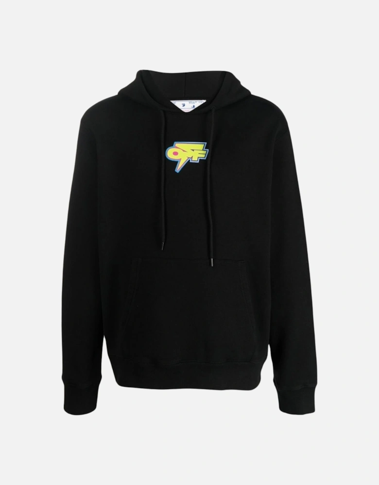 Dedrade Thunder Logo Slim Fit Black Hoodie