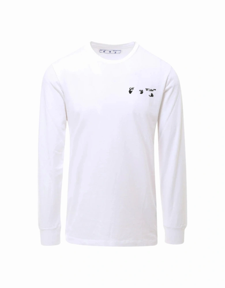 OW Logo Long Sleeve White T-Shirt