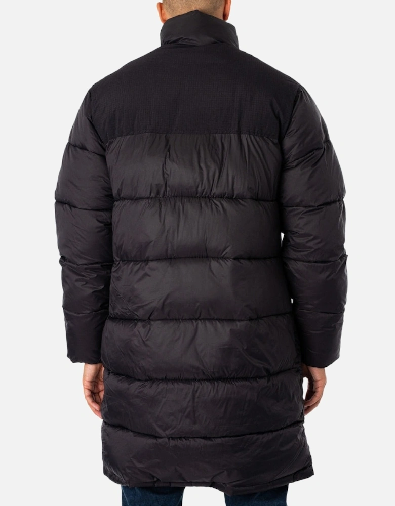 Lyle & Scott Long Wadded Puffer Black Jacket