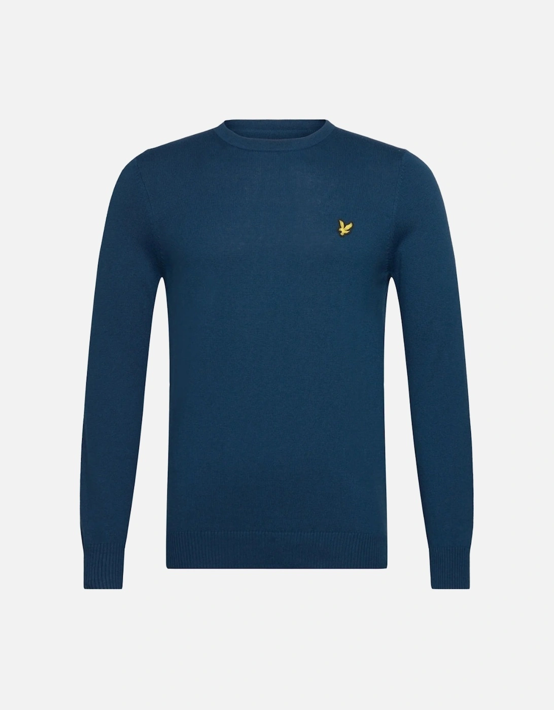 Lyle & Scott Cotton Merino Crew Neck Jumper Apres Navy Blue Sweater, 3 of 2