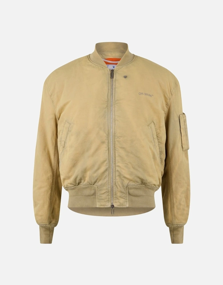 Diag Tab Vintage Beige Bomber Jacket