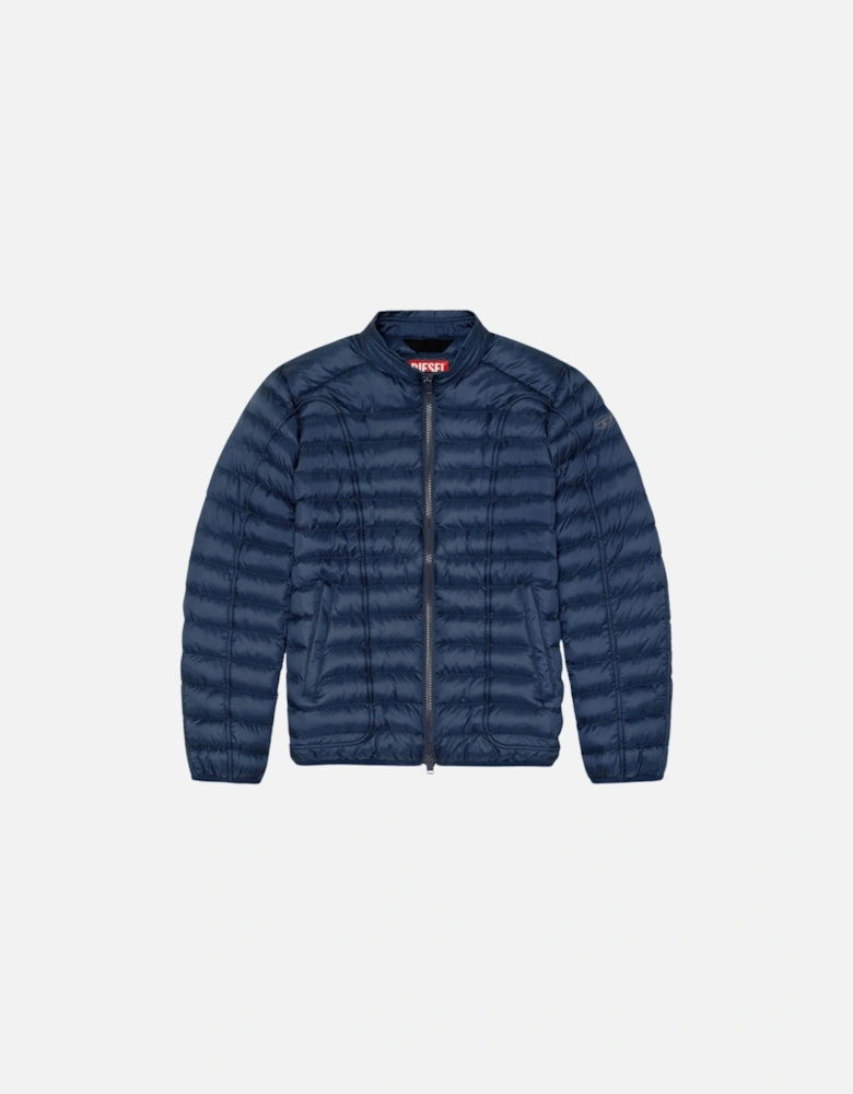 Plain Navy Blue Padded Jacket