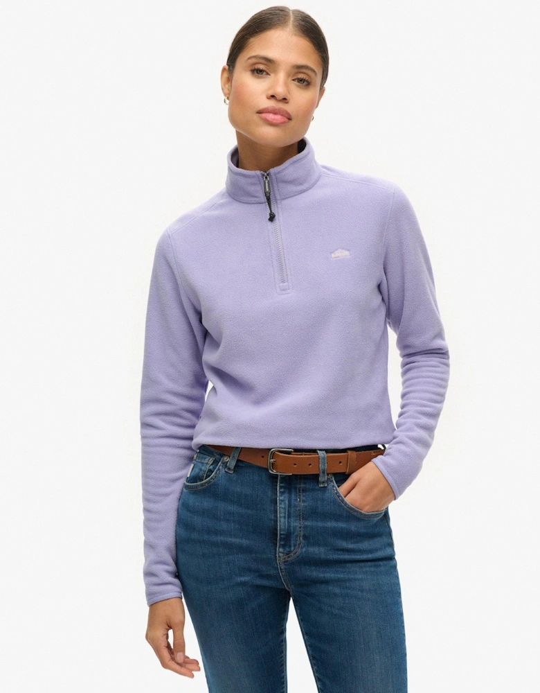 Polar Fleece Half Zip Jumper - Purple