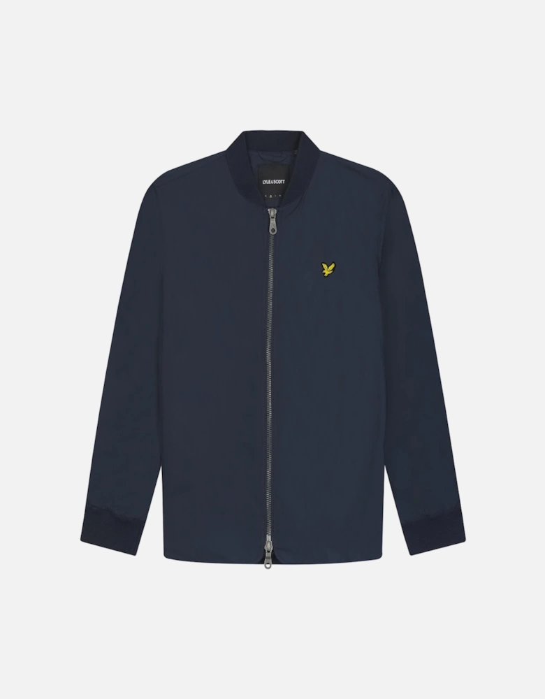 Lyle & Scott Branded Navy Blue Bomber Jacket